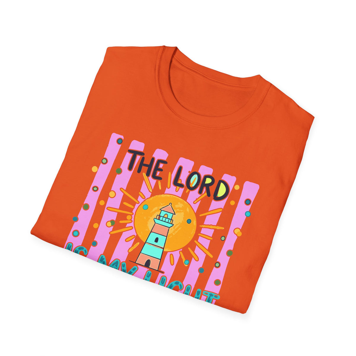 The Lord Is My Light Lighthouse Christian T-Shirt — Psalm 27:1  Inspirational Tee