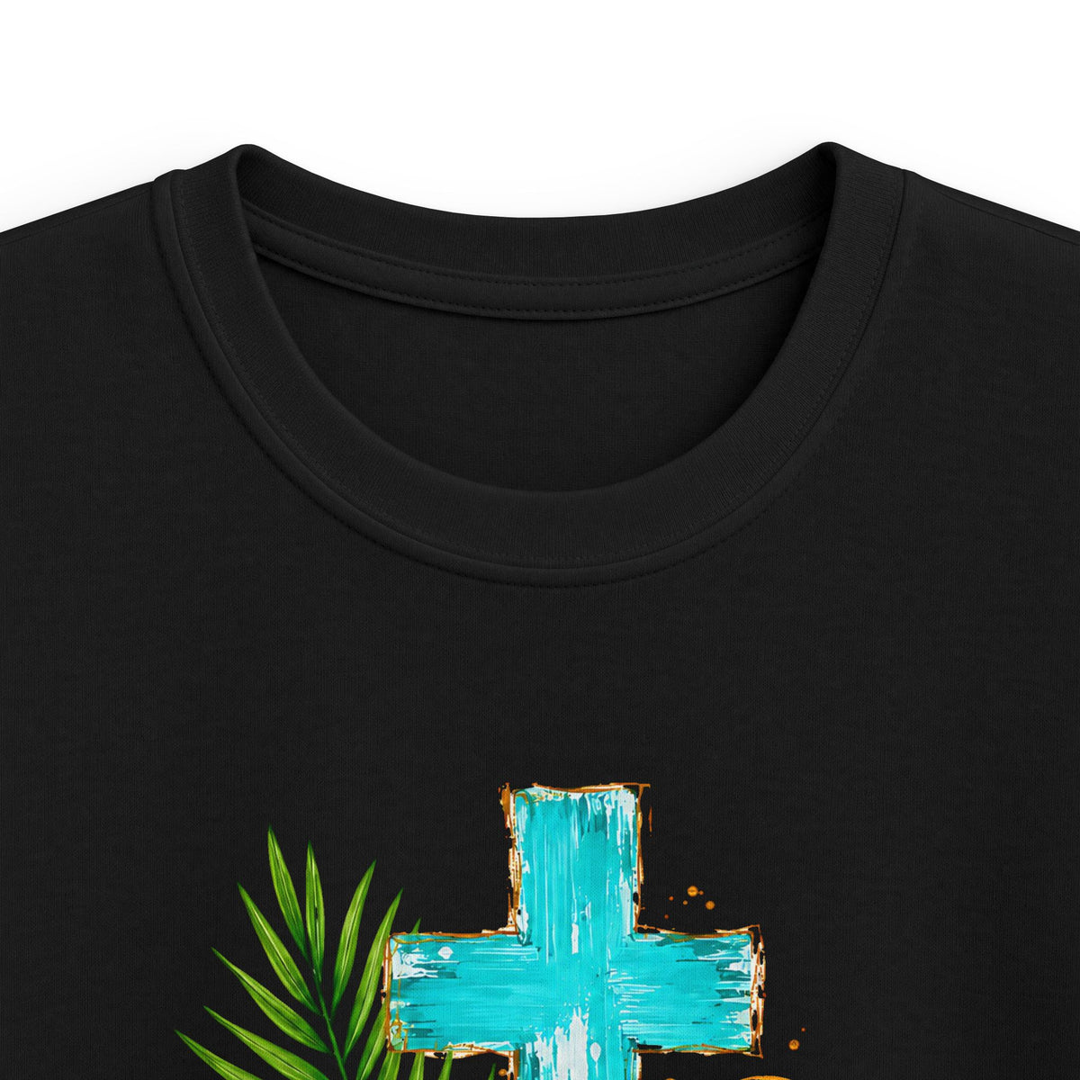 Kids Tee — Sunshine & Jesus Floral Cross Christian Graphic