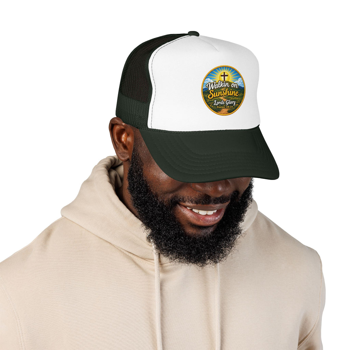 Walkin' on Sunshine Trucker Hat — 'Lord's Glory with Lori' Christian Mesh Cap