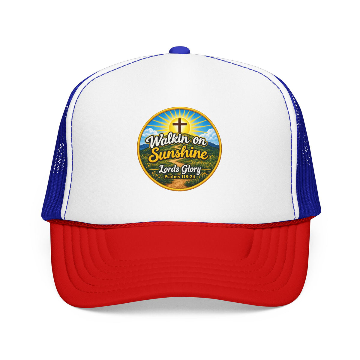 Walkin' on Sunshine Trucker Hat — 'Lord's Glory with Lori' Christian Mesh Cap