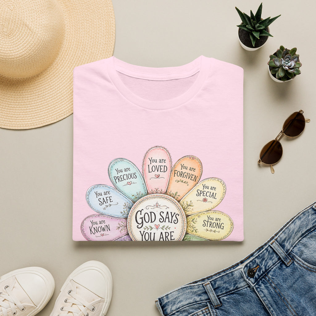 God Says You Are Loved Inspirational Christian T-Shirt