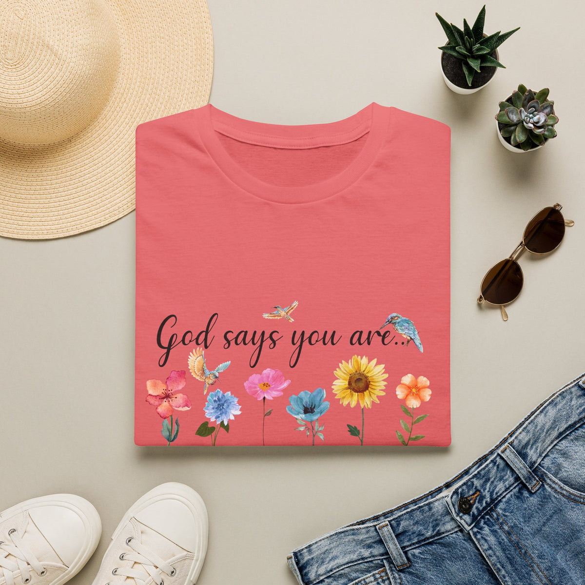 God Says You Are Loved Wildflower T-Shirt