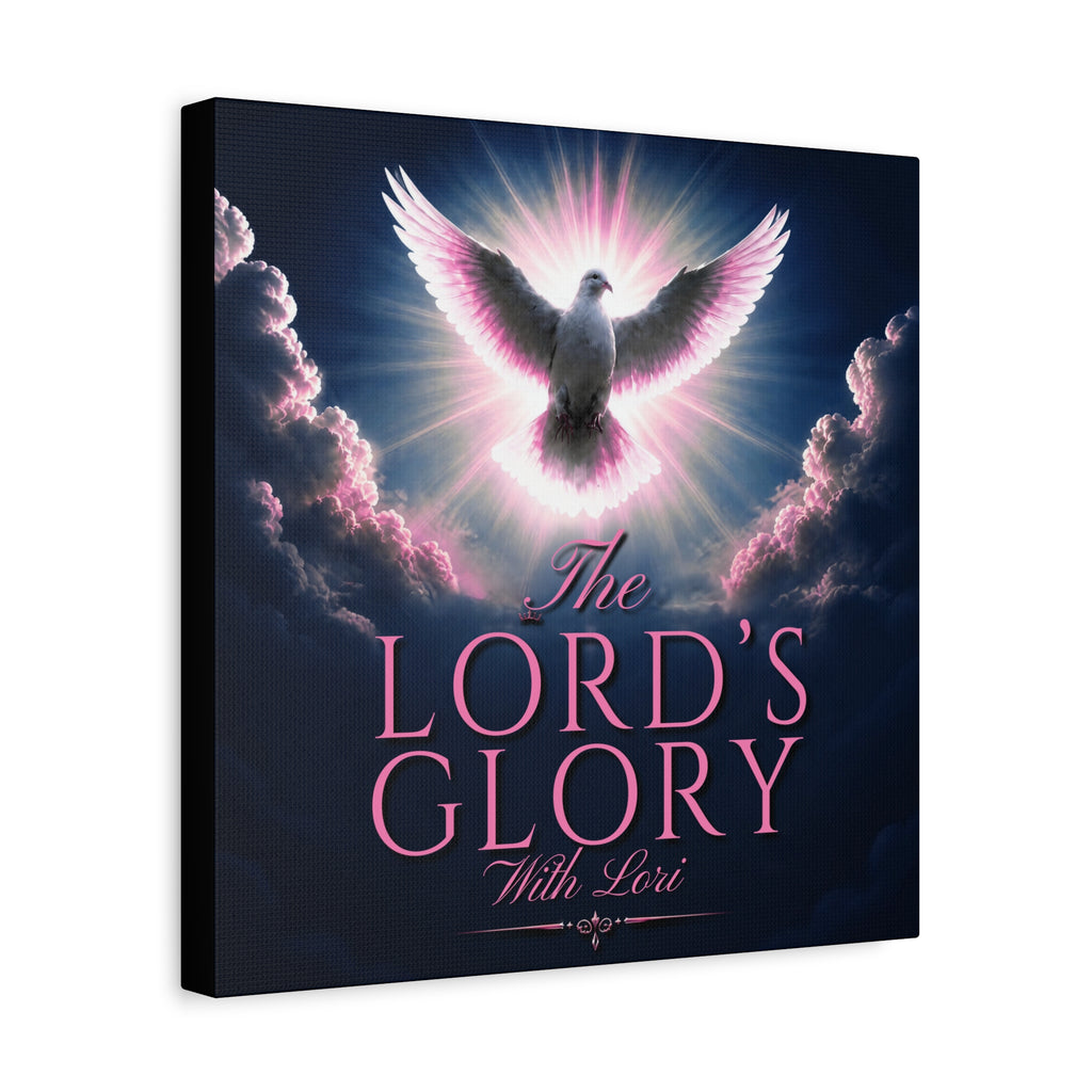 Christian Wall Art Canvas - "The Lord's Glory with Lori" Dove Print