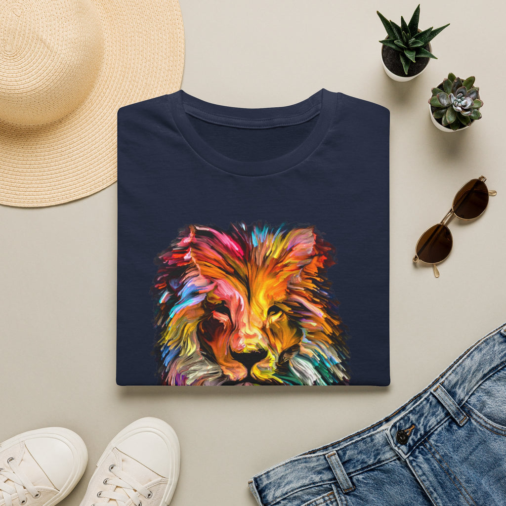 Lion of Judah Colorful Lion T-Shirt — "The Lion of Judah / Aryeh Yehudah" Graphic Tee