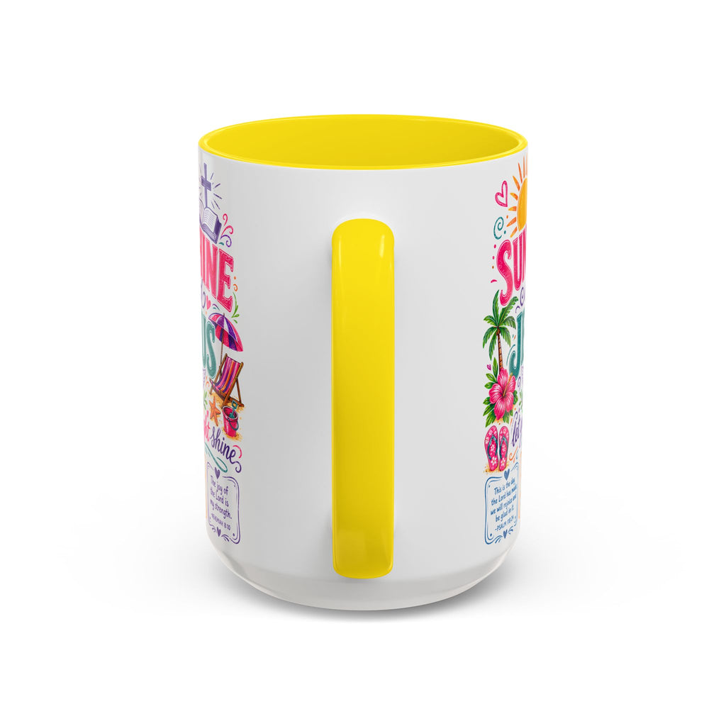 Sunshine and Jesus Coffee Mug — Faith-Inspired Beach Vibe Accent Mug (11/15oz)
