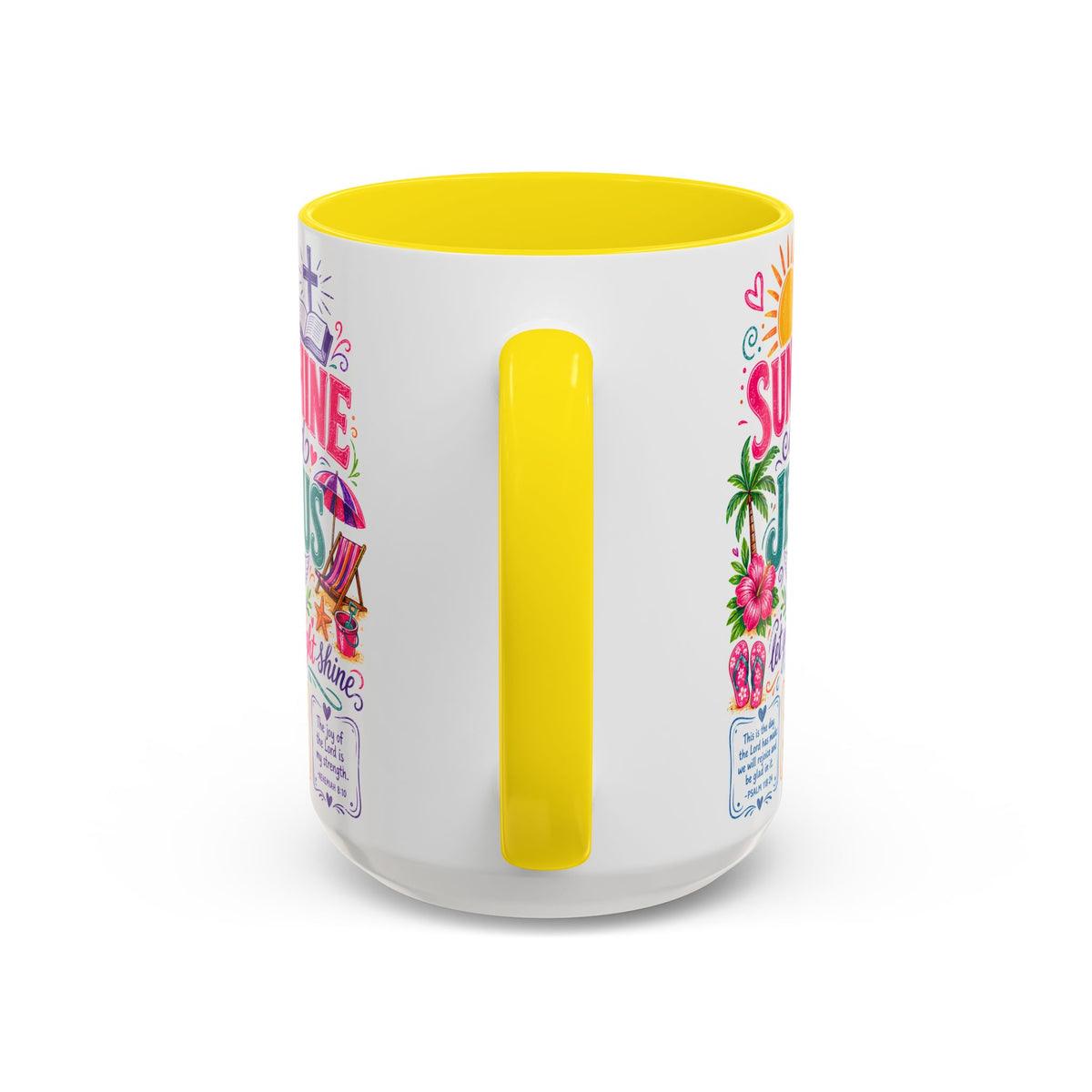 Sunshine and Jesus Coffee Mug — Faith-Inspired Beach Vibe Accent Mug (11/15oz)