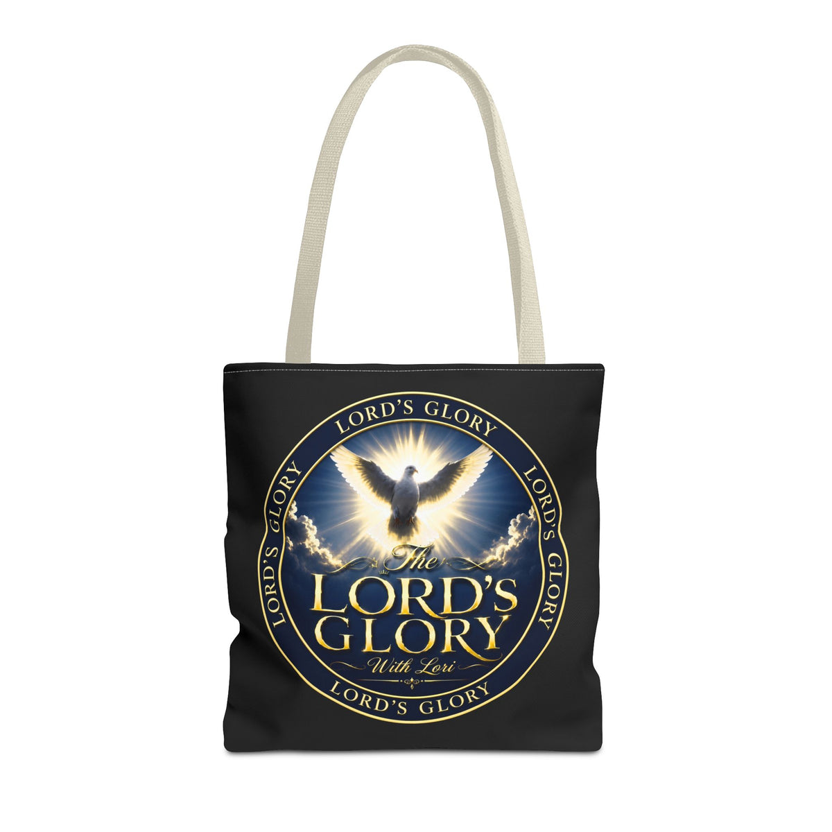 Tote Bag — "The Lord's Glory with Lori" Christian Dove Tote (Faith-Inspired Church Bag)