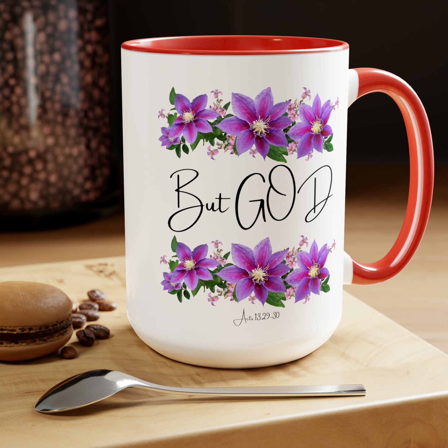 But GOD - Two-Tone Coffee Mugs, 15oz