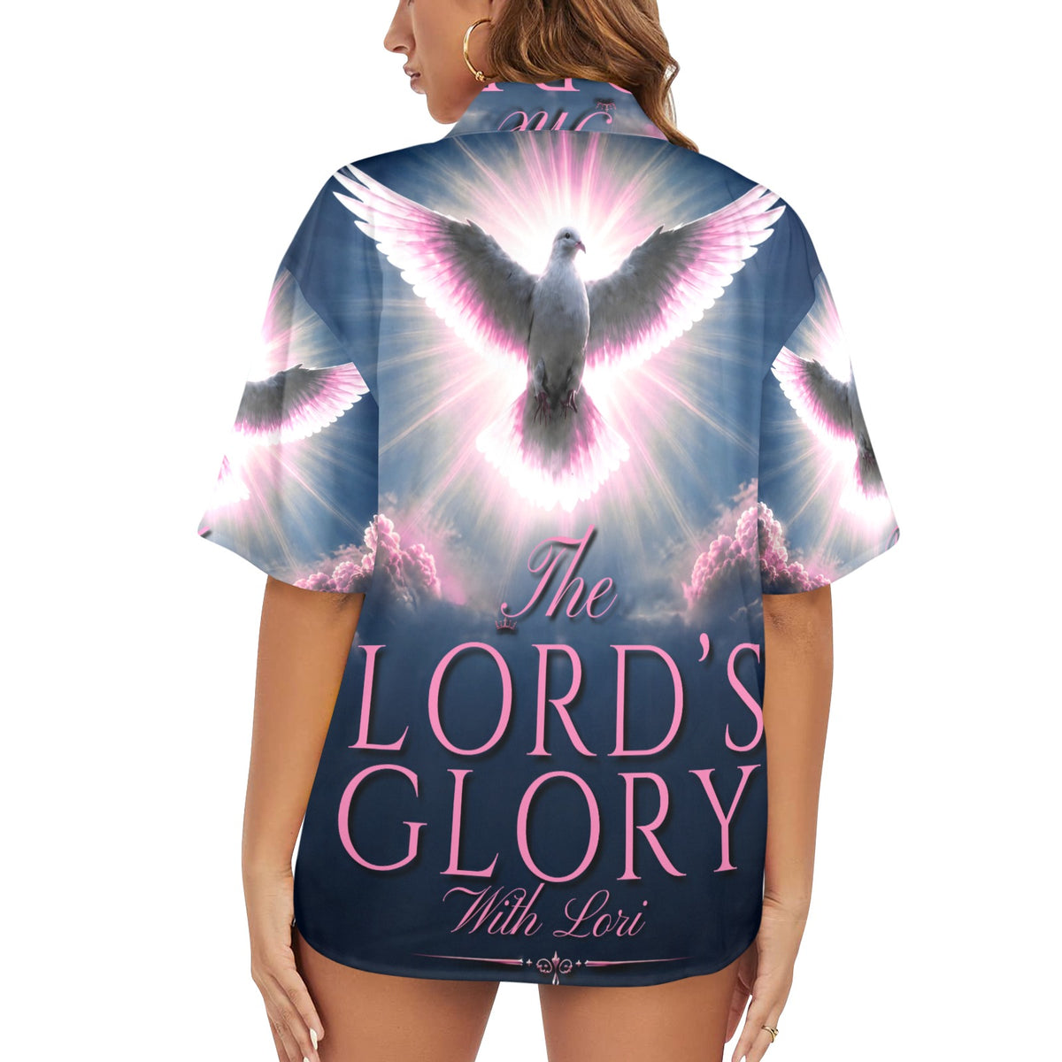 Lords Glory with Lori Women's All Over Print Hawaiian Shirt （Made in USA Ships to USA Only）