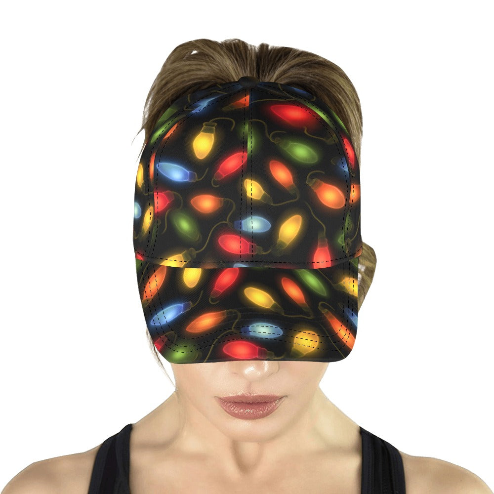 Christmas Lights All Over Print Mom and Dad Cap