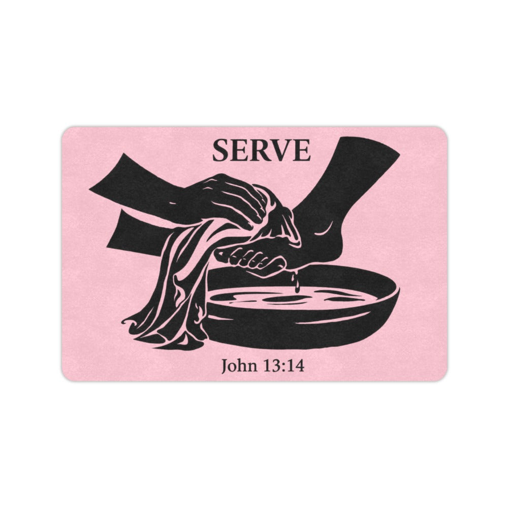 Serve John 13:14 - Doormat 23.6"x15.7"  Made In usa