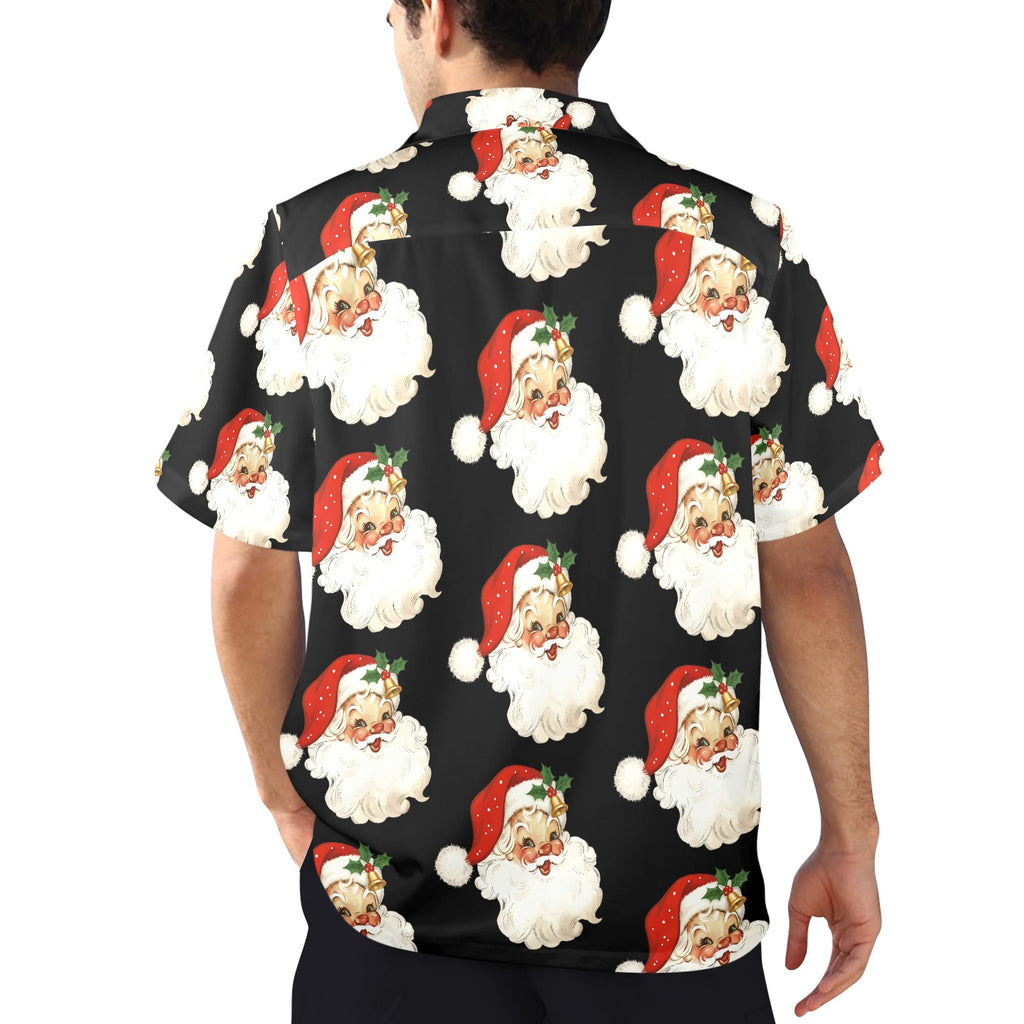 Men's All Over Print Santa Claus Christmas Shirt Made In USA Ships to USA Only