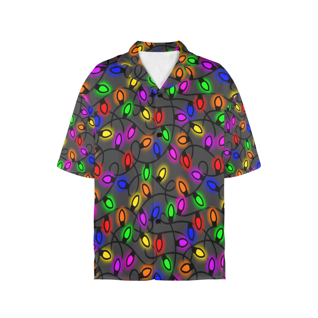 Christmas Lights Women's All Over Print Holiday Shirt Made in USA