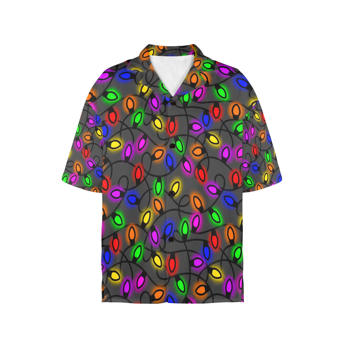 Christmas Lights Women's All Over Print Holiday Shirt Made in USA