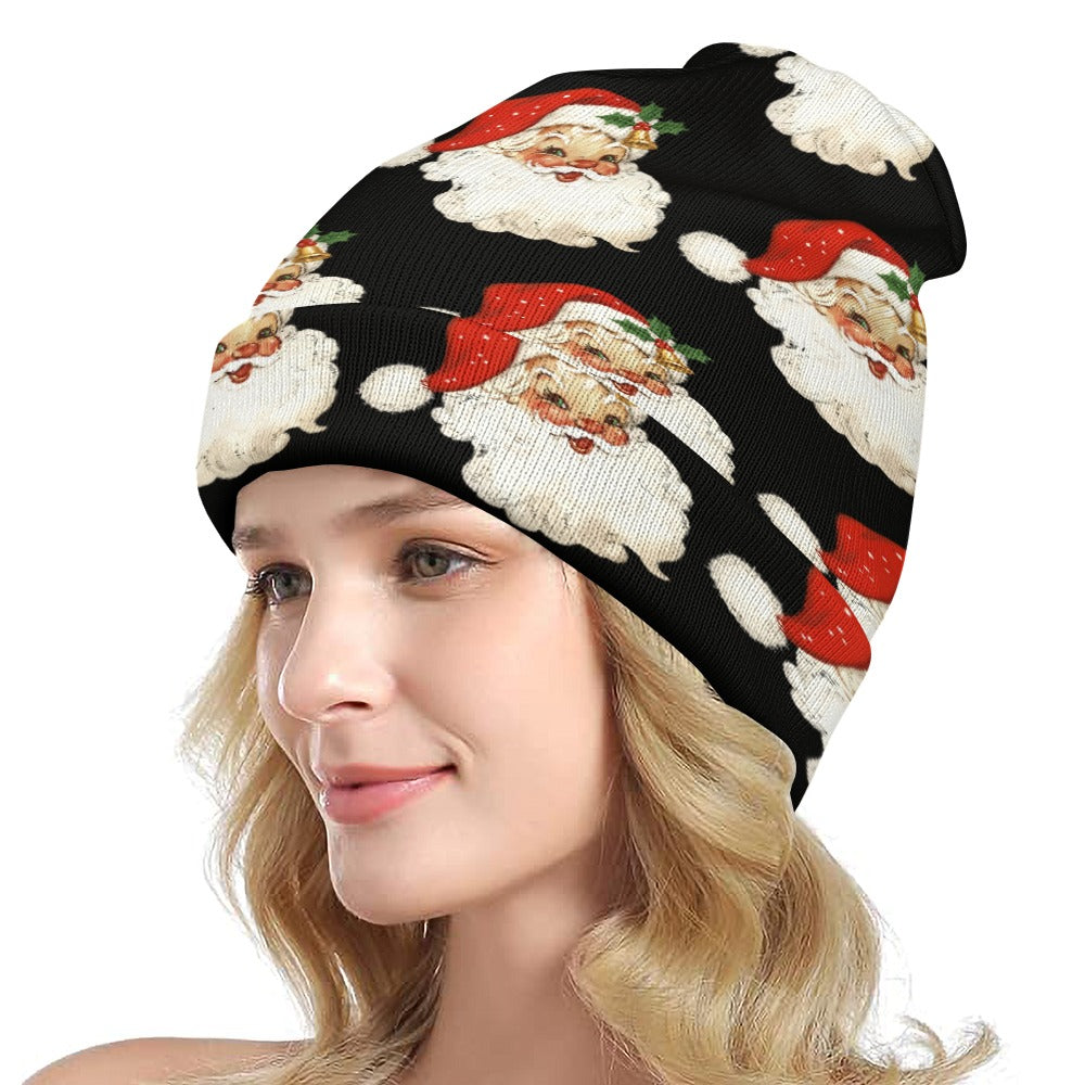 Santa Claus Christmas Full printed knitted hat