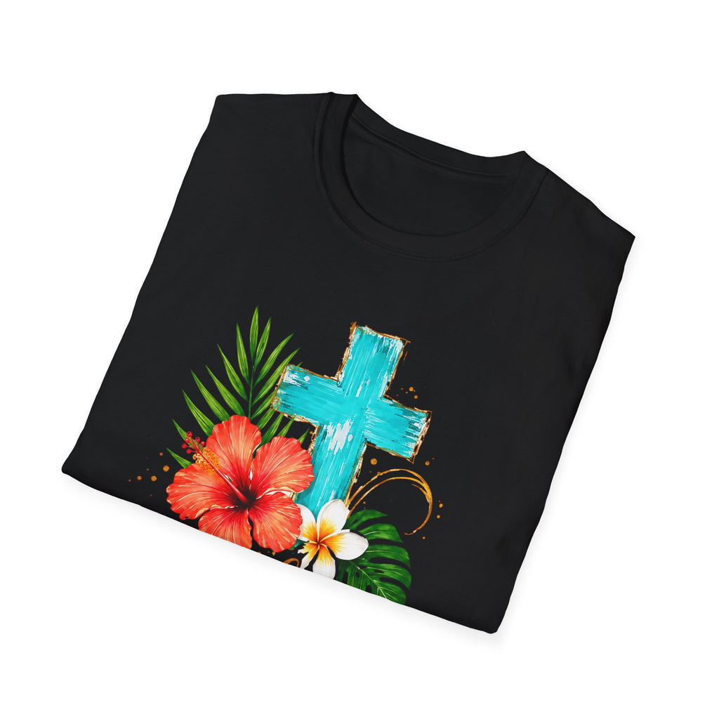 Sunshine & Jesus T-Shirt — Tropical Cross Christian Tee
