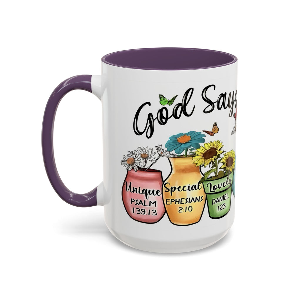 God Says You Are - You Are Loved Christian Bible Verse Coffee Mug