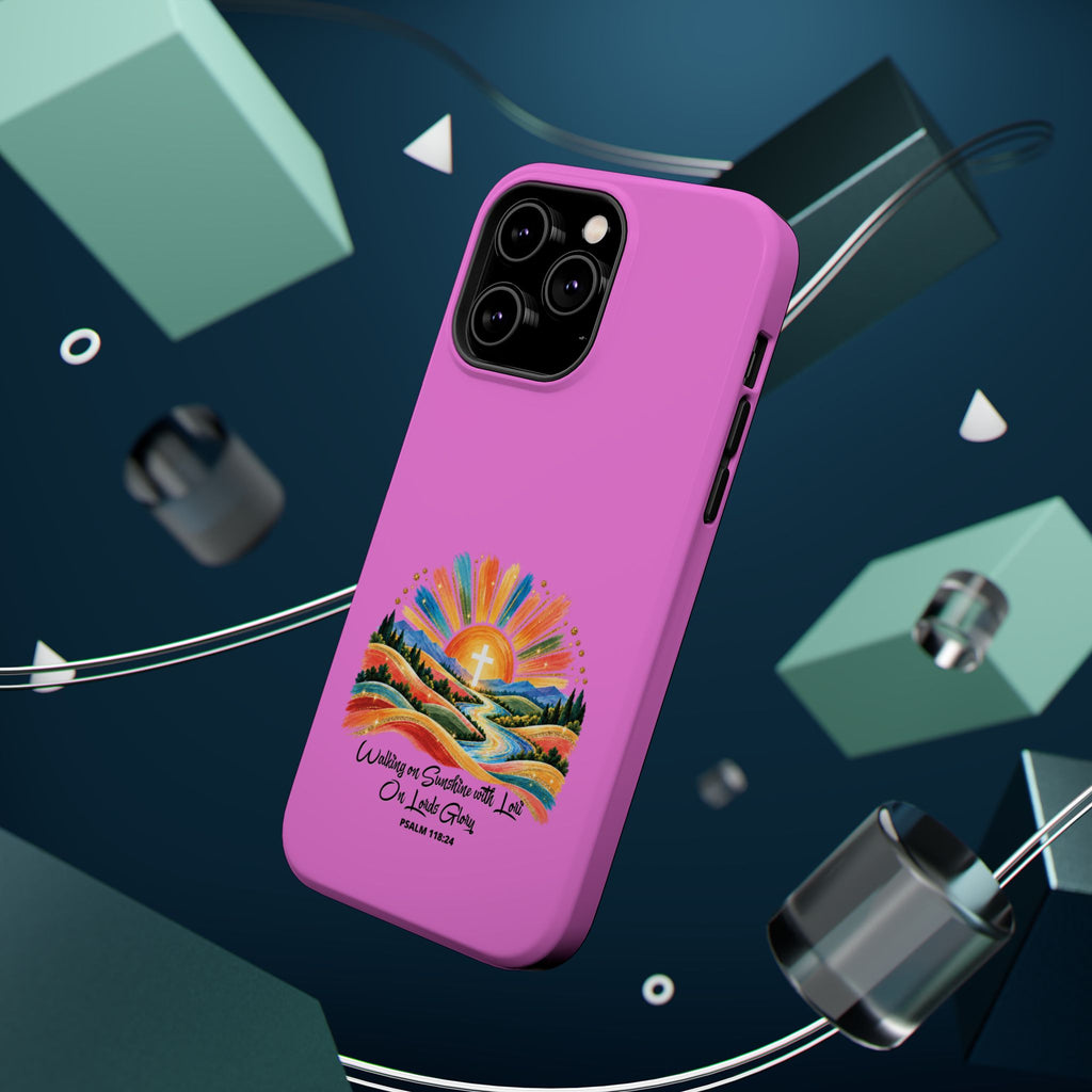 Magnetic Phone Case – “Walking on Sunshine with Lords Glory” Sunrise Design