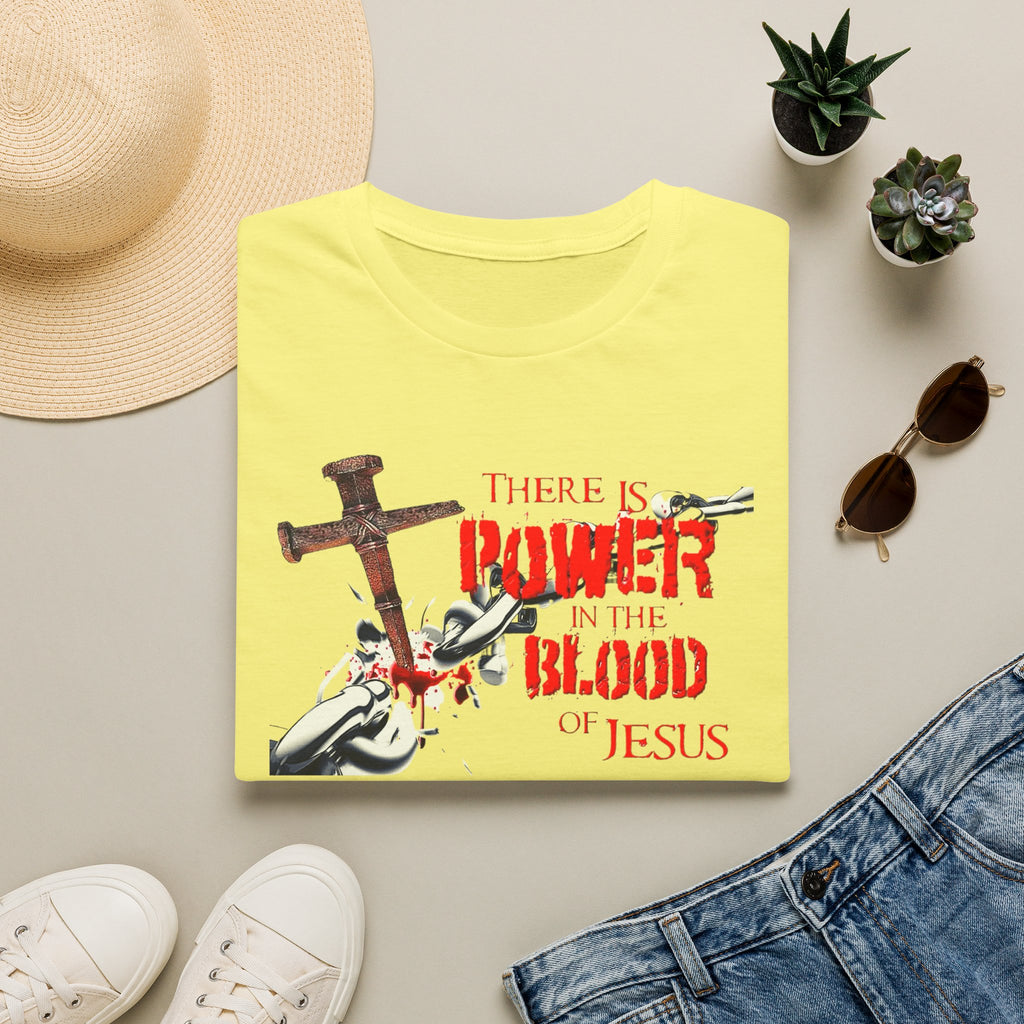 Jesus Blood Cross T-Shirt — "There Is Power In The Blood of Jesus" Christian Tee