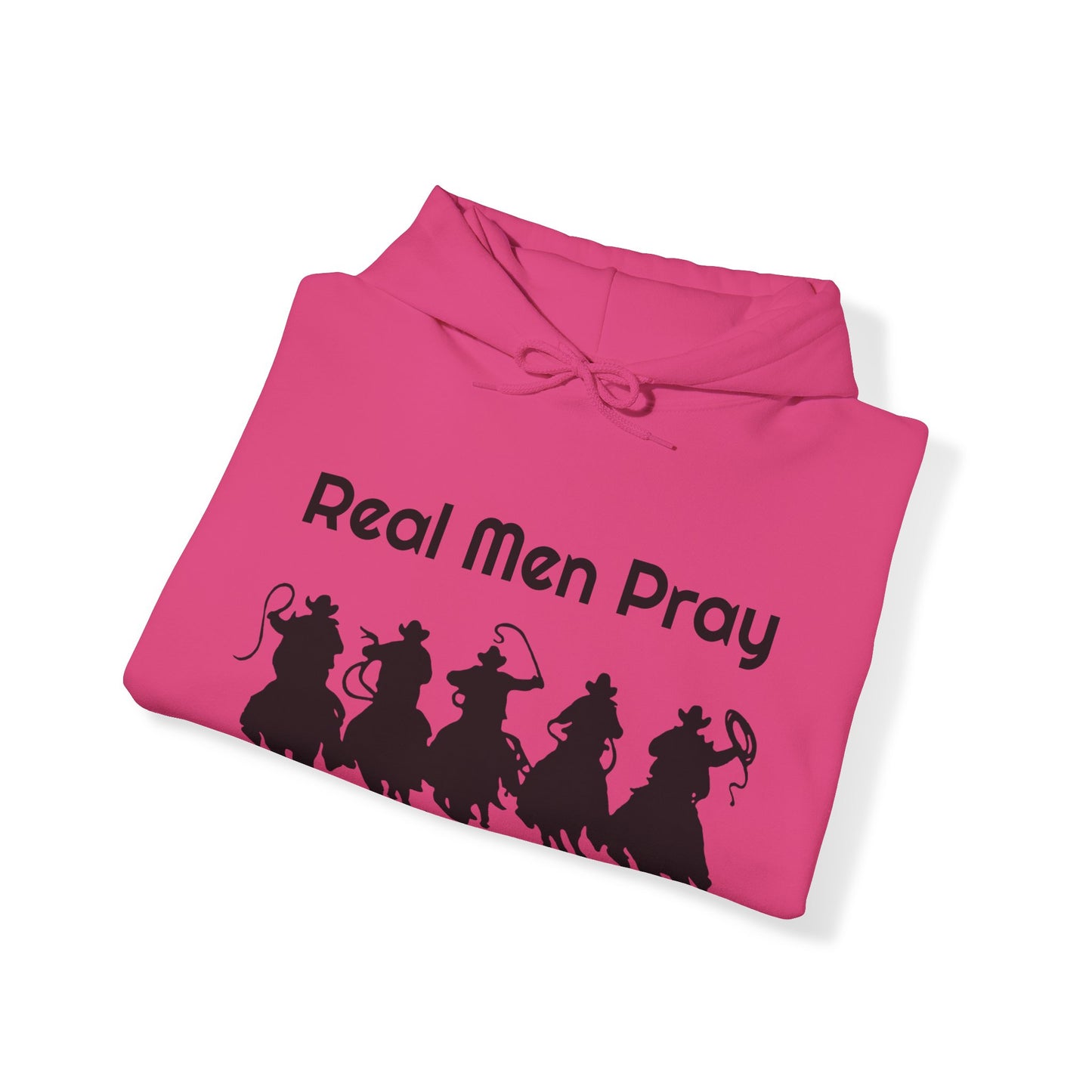 Real Men Pray - Cowboys - Unisex Heavy Blend Hooded Sweatshirt