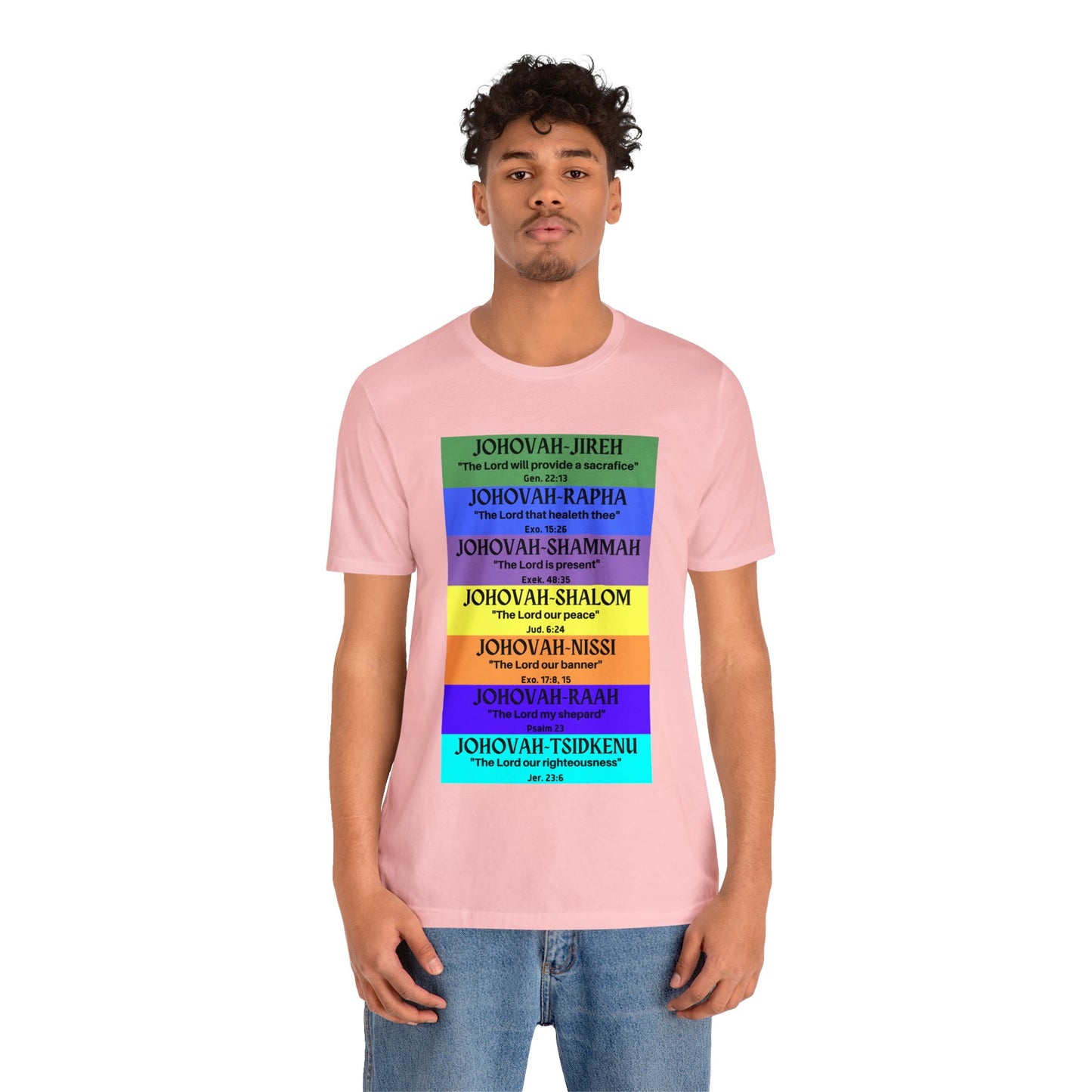 JEHOVAH's  names - Many Colors Unisex Jersey Short Sleeve Tee