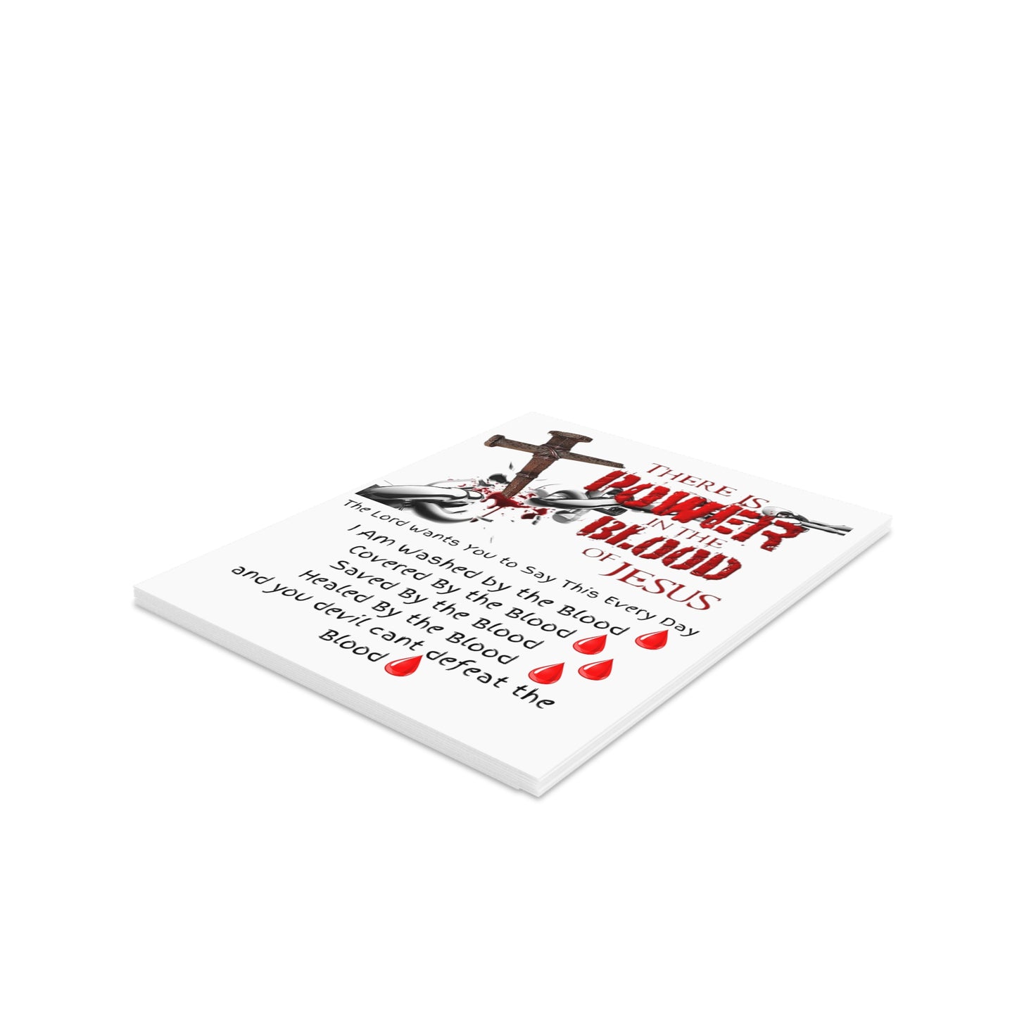 The Power of the Blood of Jesus - Greeting cards (8, 16, and 24 pcs)