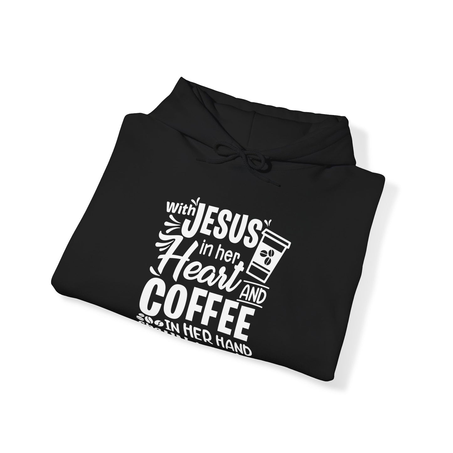 JESUS and Coffee Many Colors - Unisex Heavy Blend™ Hooded Sweatshirt