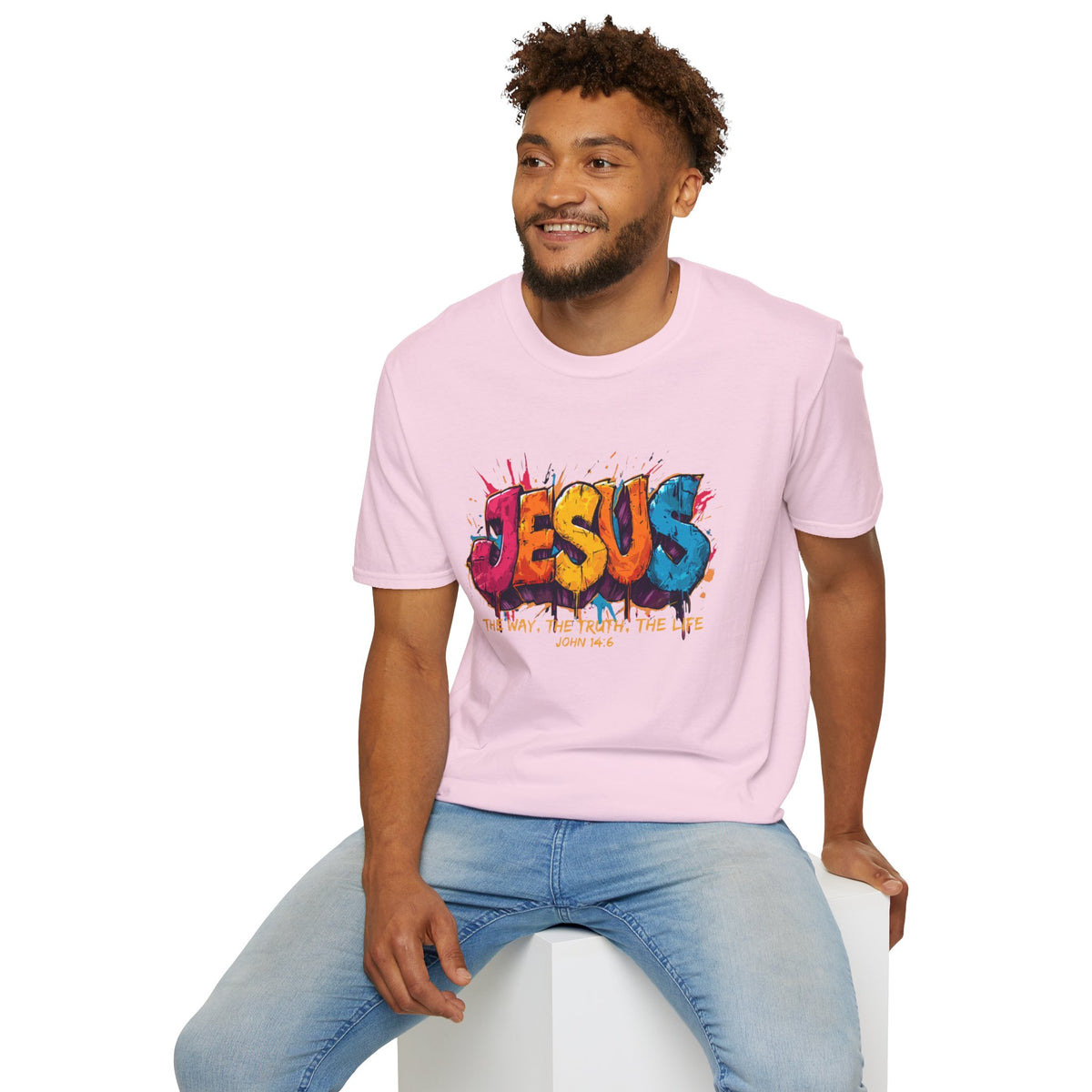 JESUS  Splash T-Shirt | Colorful Street Art Christian Tee