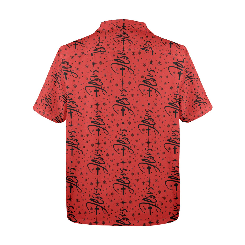Men's All Over Print Jesus Christmas Dress Shirt Made In USA