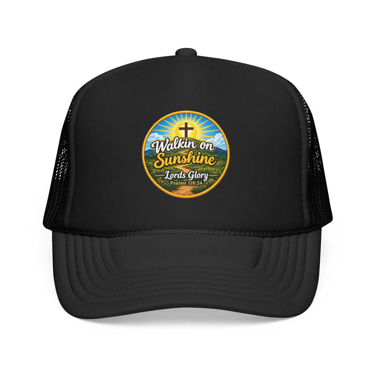 Walkin' on Sunshine Trucker Hat — 'Lord's Glory with Lori' Christian Mesh Cap