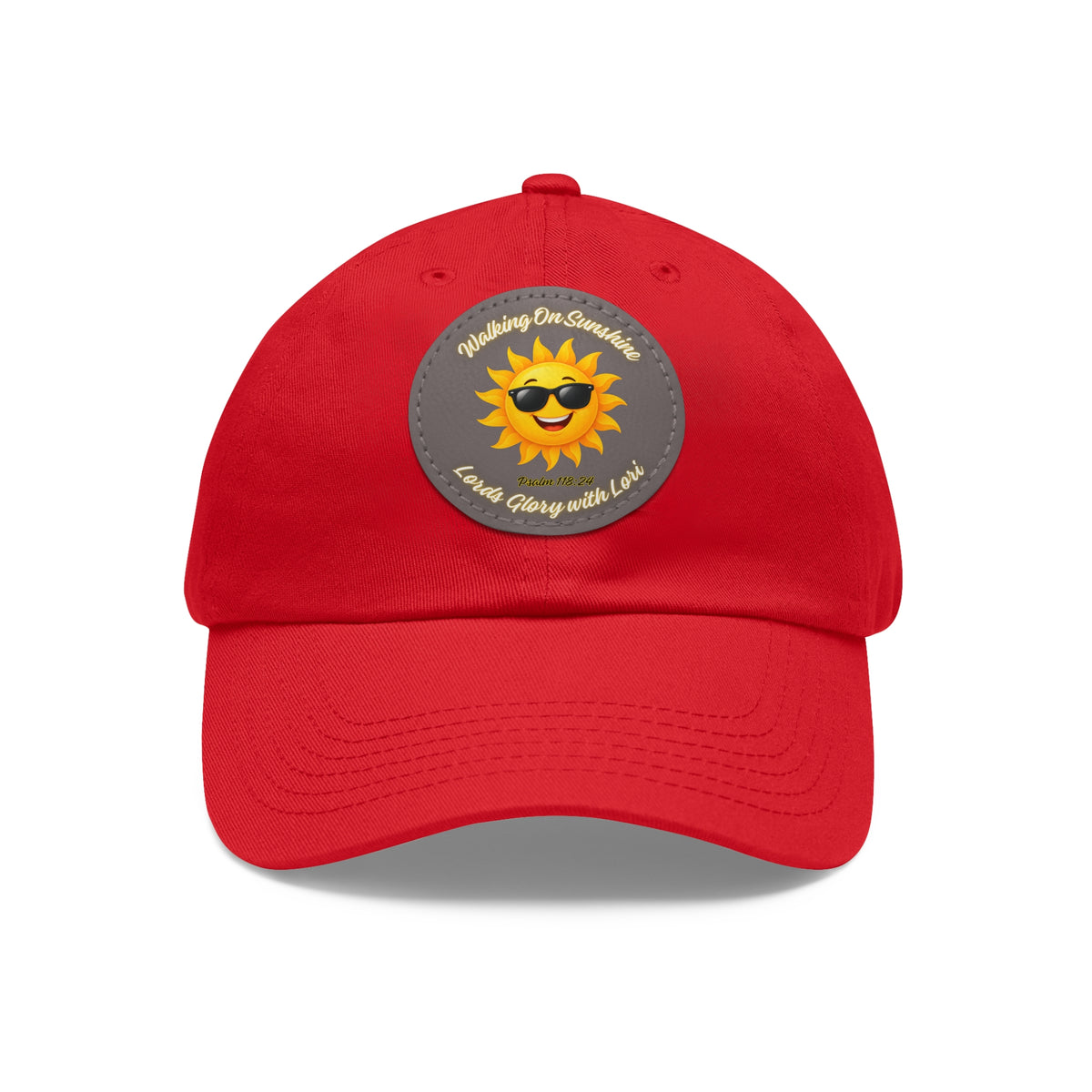 Sunshine Smiles Dad Hat — Round Leather Patch ‘Always Brighter’