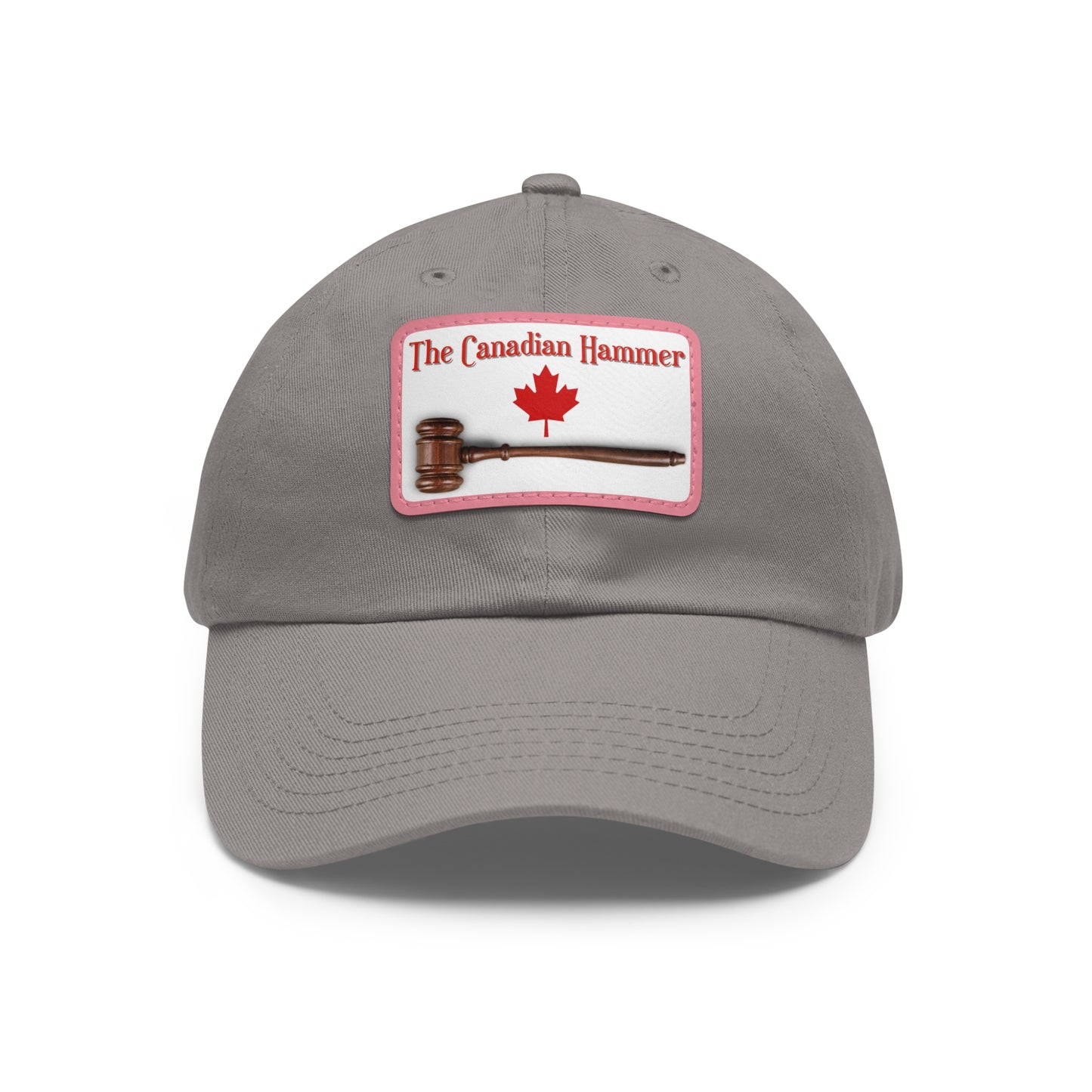 The Canadian Hammer / Barry Wunsch / #TheCanadianHammer Mom and Dad Hat with Leather Patch (Rectangle)