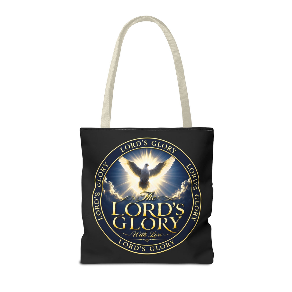 Tote Bag — "The Lord's Glory with Lori" Christian Dove Tote (Faith-Inspired Church Bag)