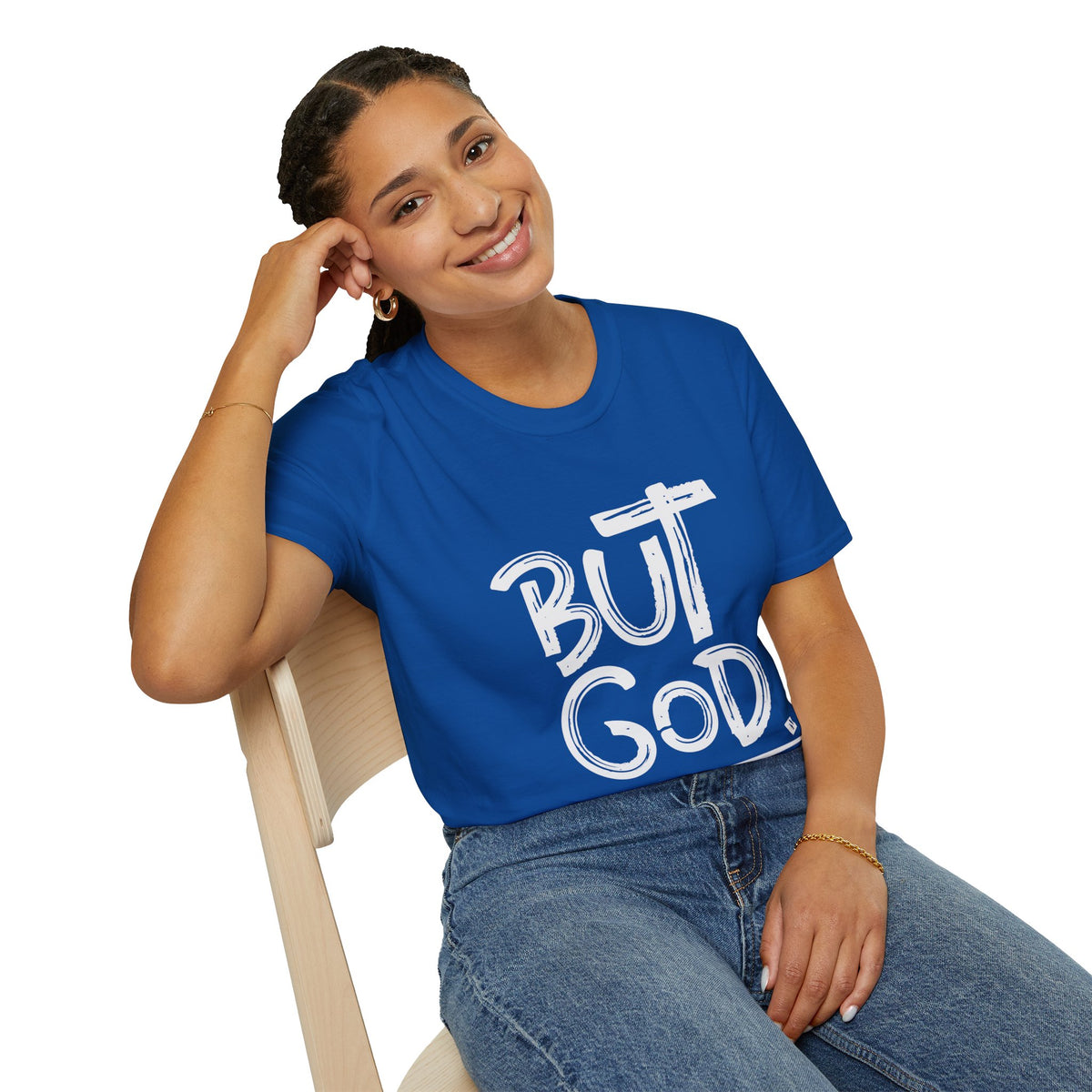 But GOD - Mens and Womans  Softstyle T-Shirt