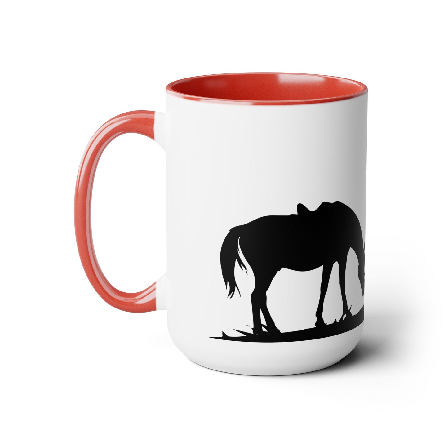 Cowboy Praying to GOD Two-Tone Coffee Mugs, 15oz