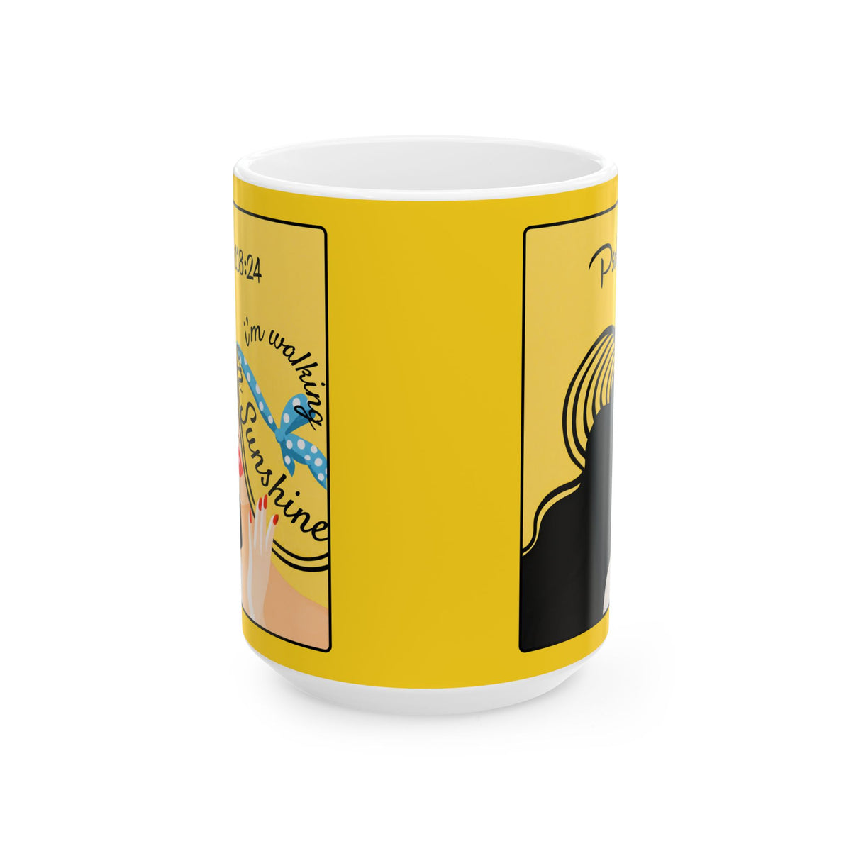 Lords Glory Psalm 118:24 Sunshine Ceramic Mug – Inspirational ‘Walking on Sunshine’ Design (11oz, 15oz)