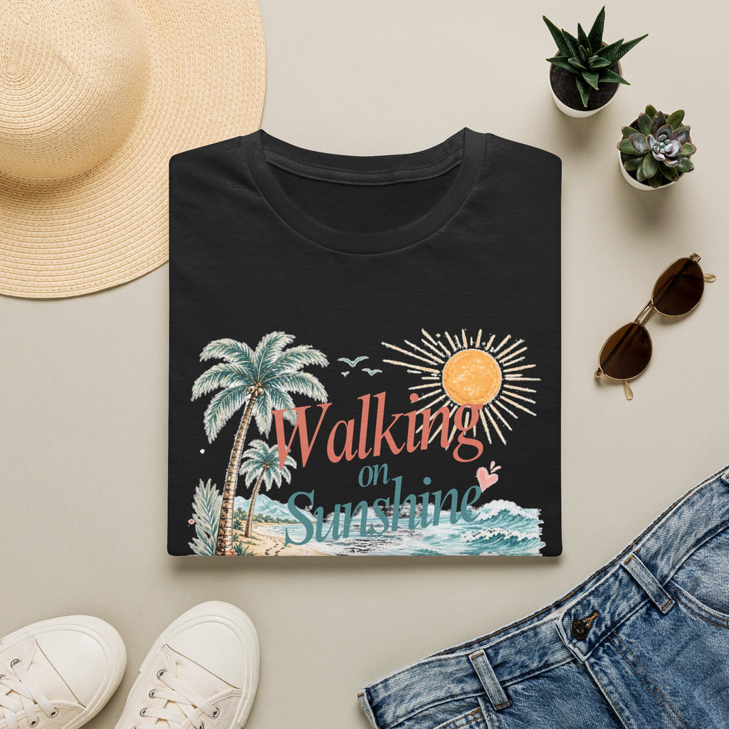 Walking on Sunshine T-Shirt — Tropical Floral Psalms 118:24 Tee