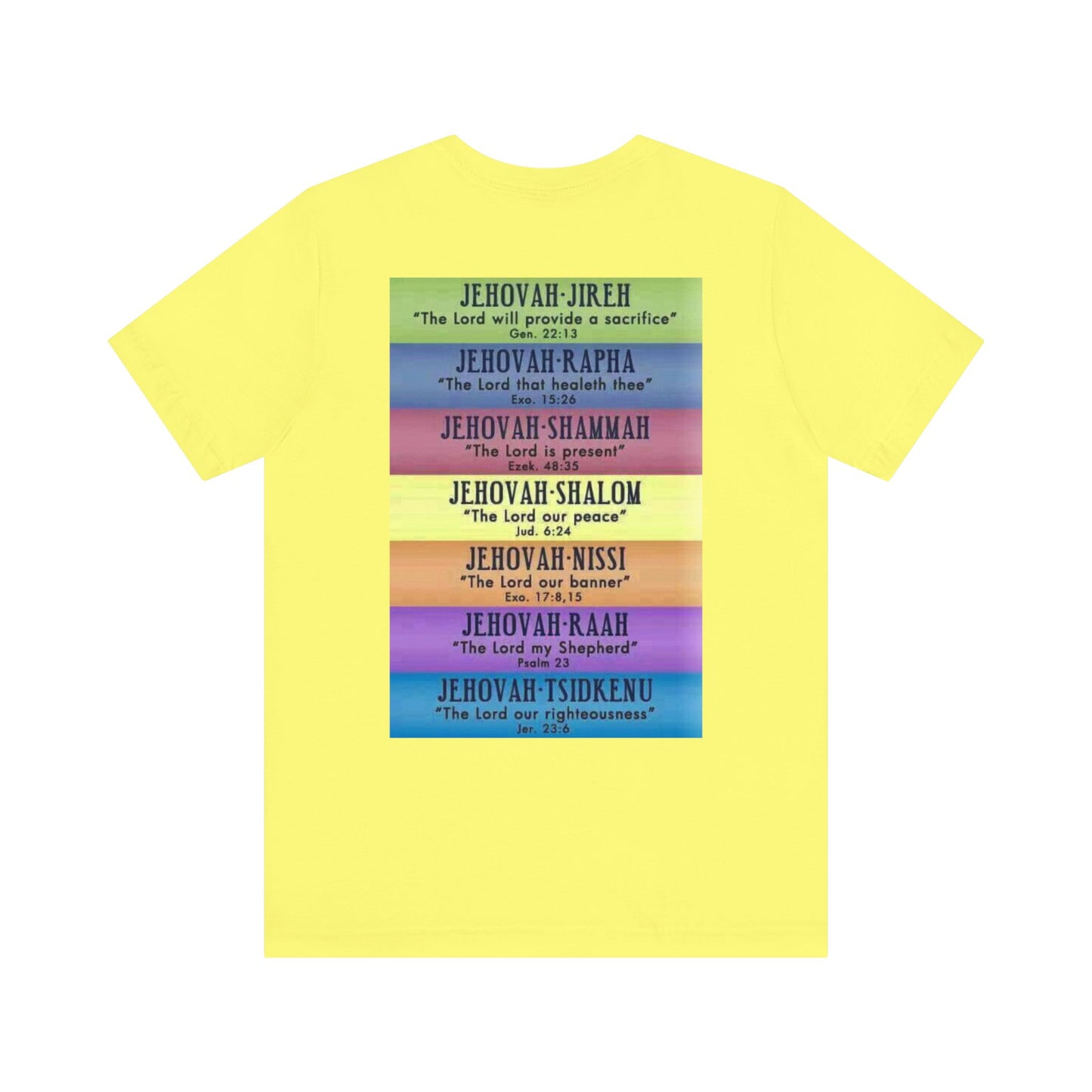 JEHOVAH's  names - Many Colors Unisex Jersey Short Sleeve Tee