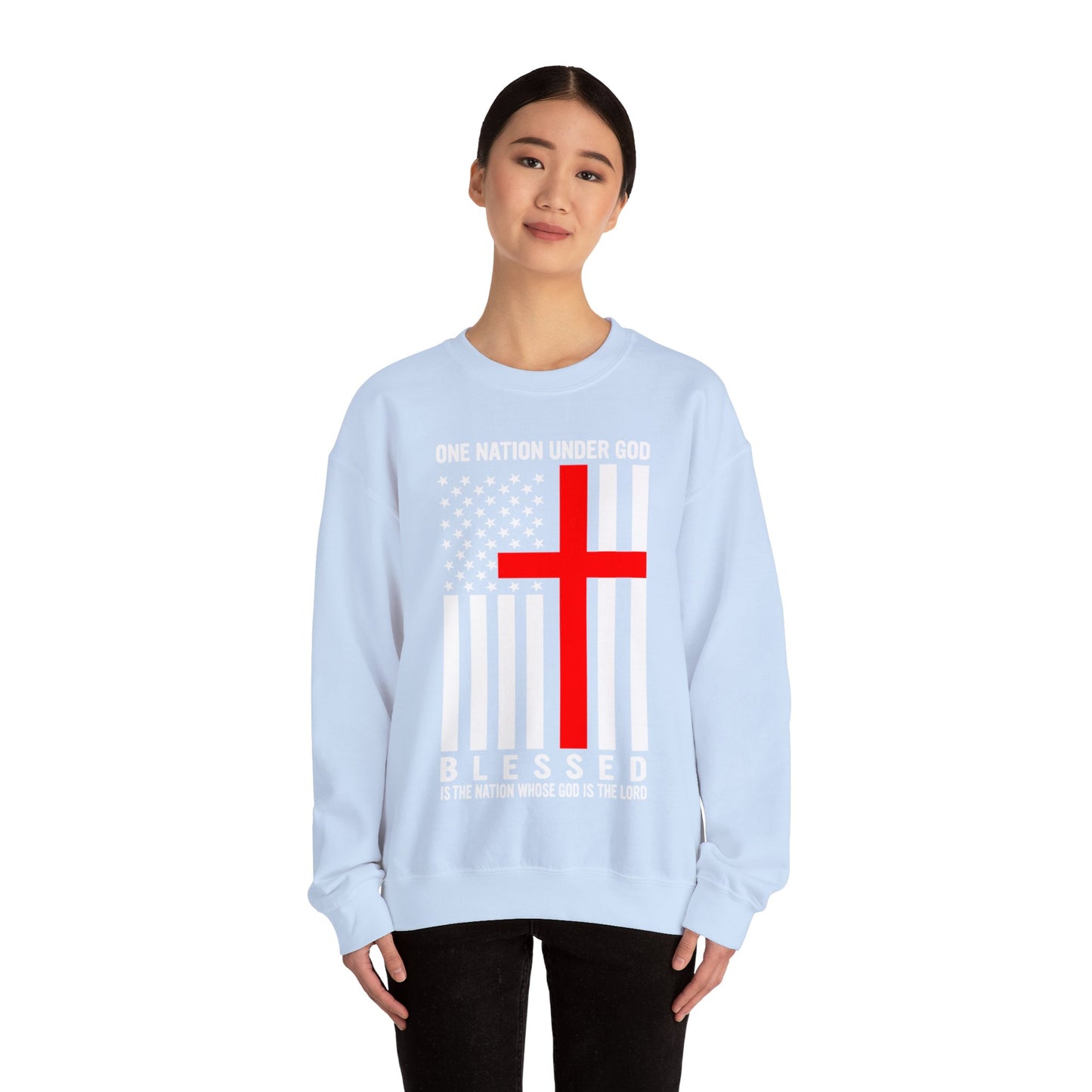 One Nation Under GOD - Unisex Heavy Blend Crewneck Sweatshirt