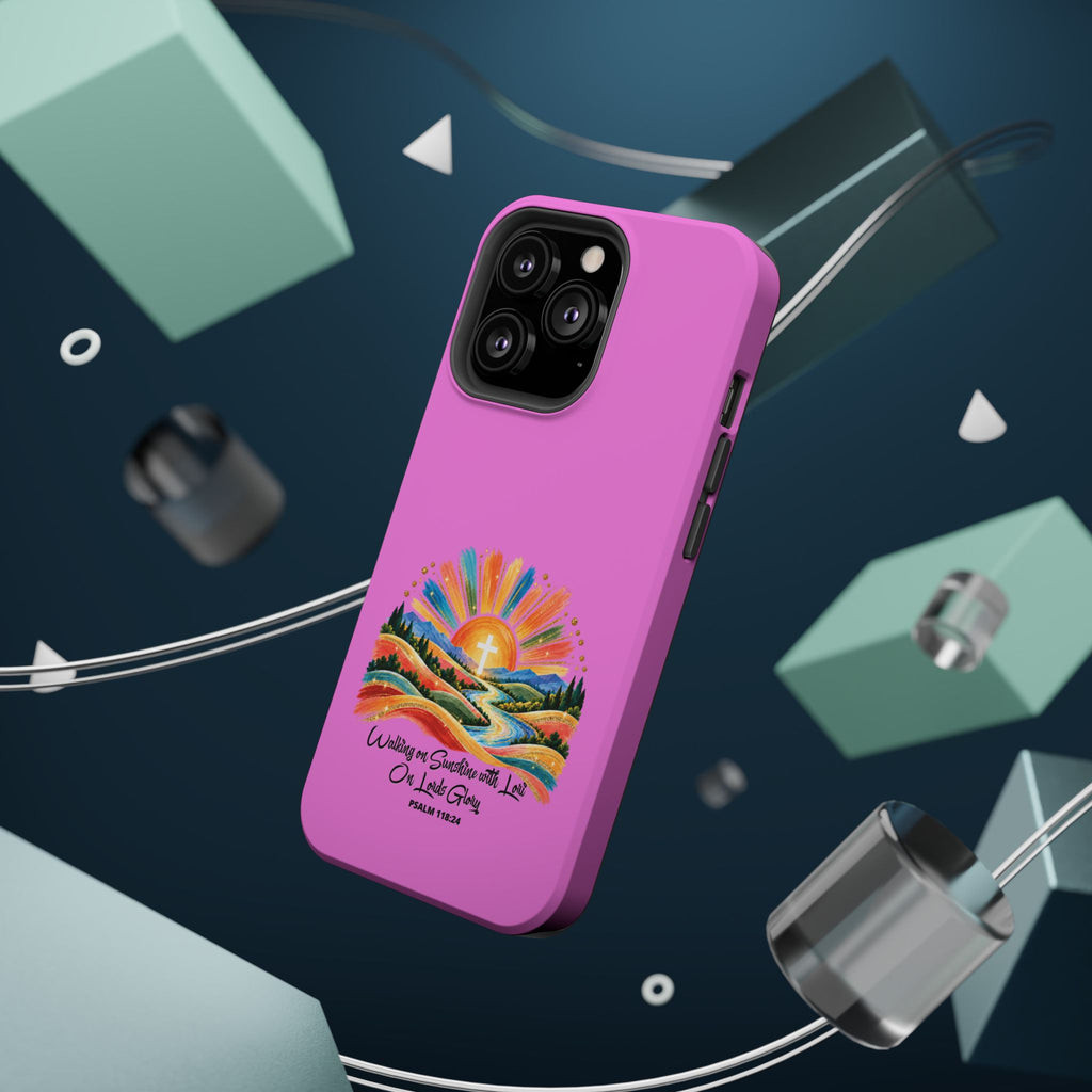 Magnetic Phone Case – “Walking on Sunshine with Lords Glory” Sunrise Design