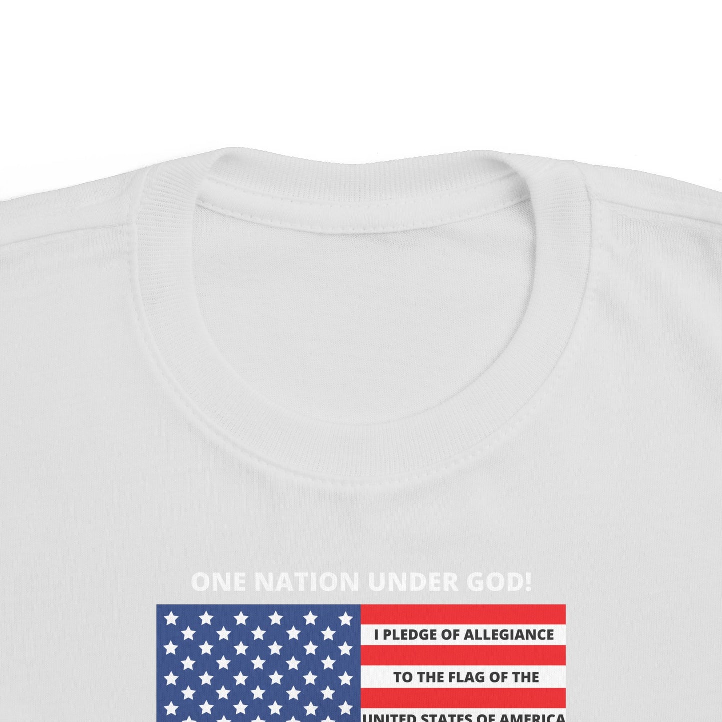 One Nation Under GOD Pledge of Allegiance Kid's Fine Jersey Tee