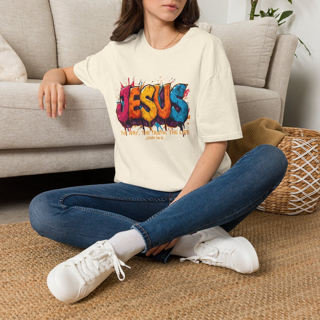 JESUS  Splash T-Shirt | Colorful Street Art Christian Tee