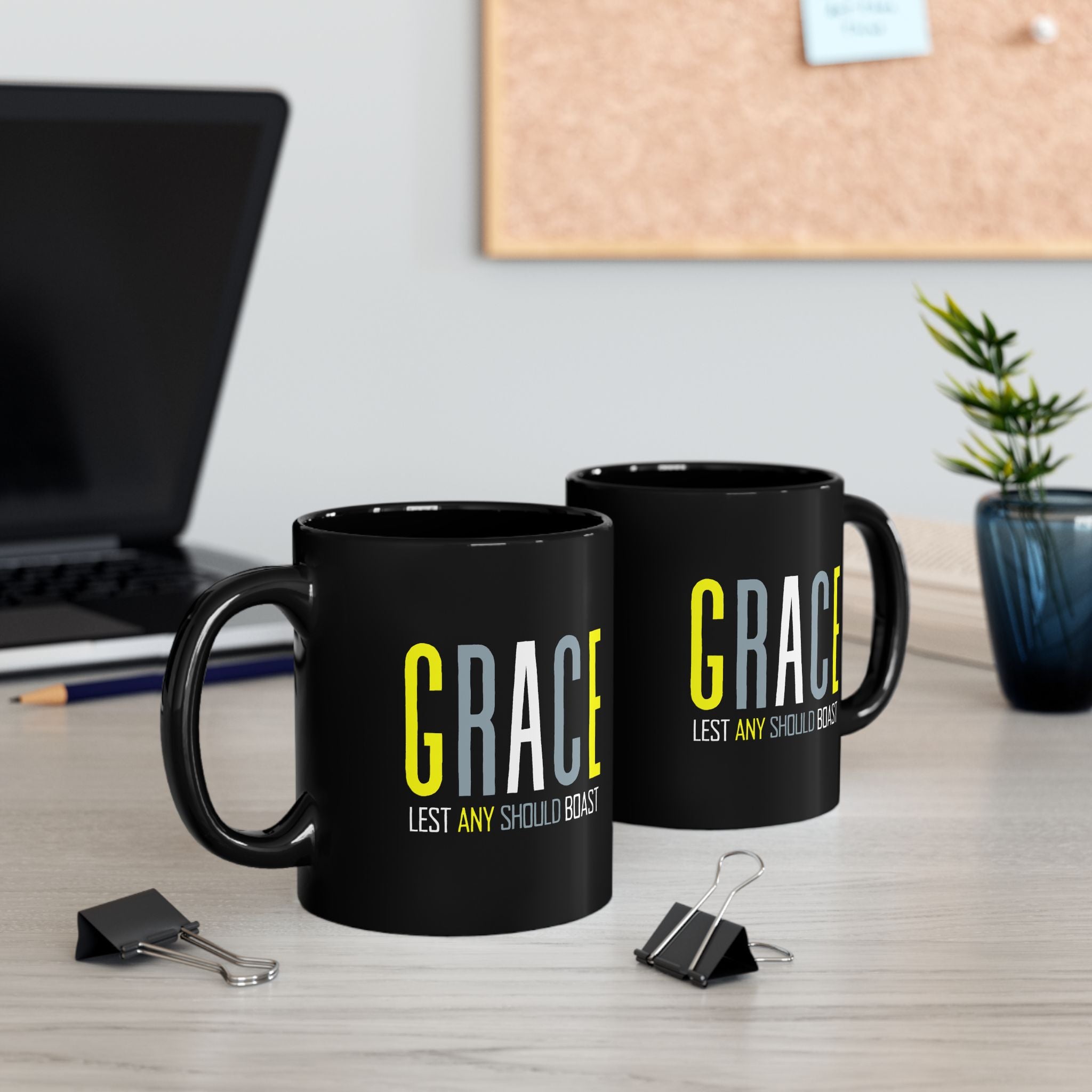 Christian Grace Lest Any Should Boast Mug, Religious Coffee Cup, Inspirational Tea Mug, Christian Gift, Graceful Scripture Mug