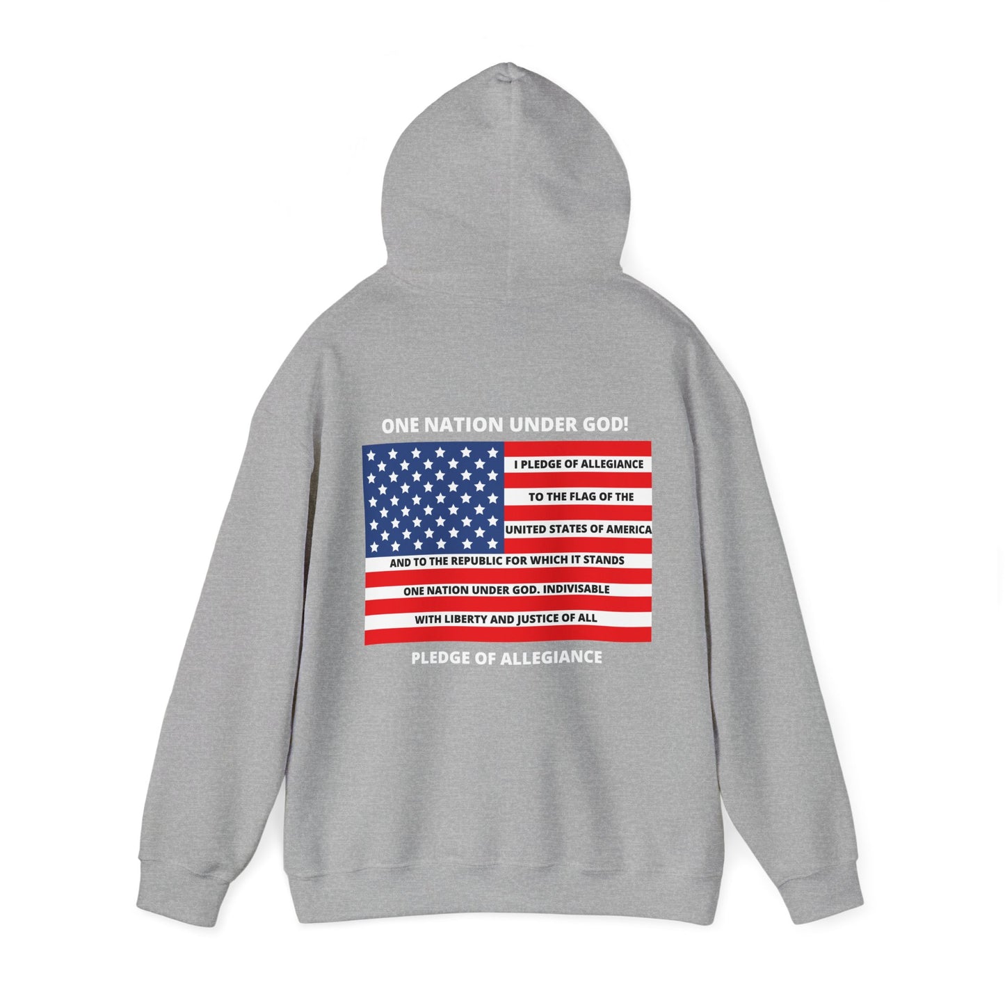 Pledge of Allegiance One Nation under GOD! Unisex Heavy Blend Hooded Sweatshirt