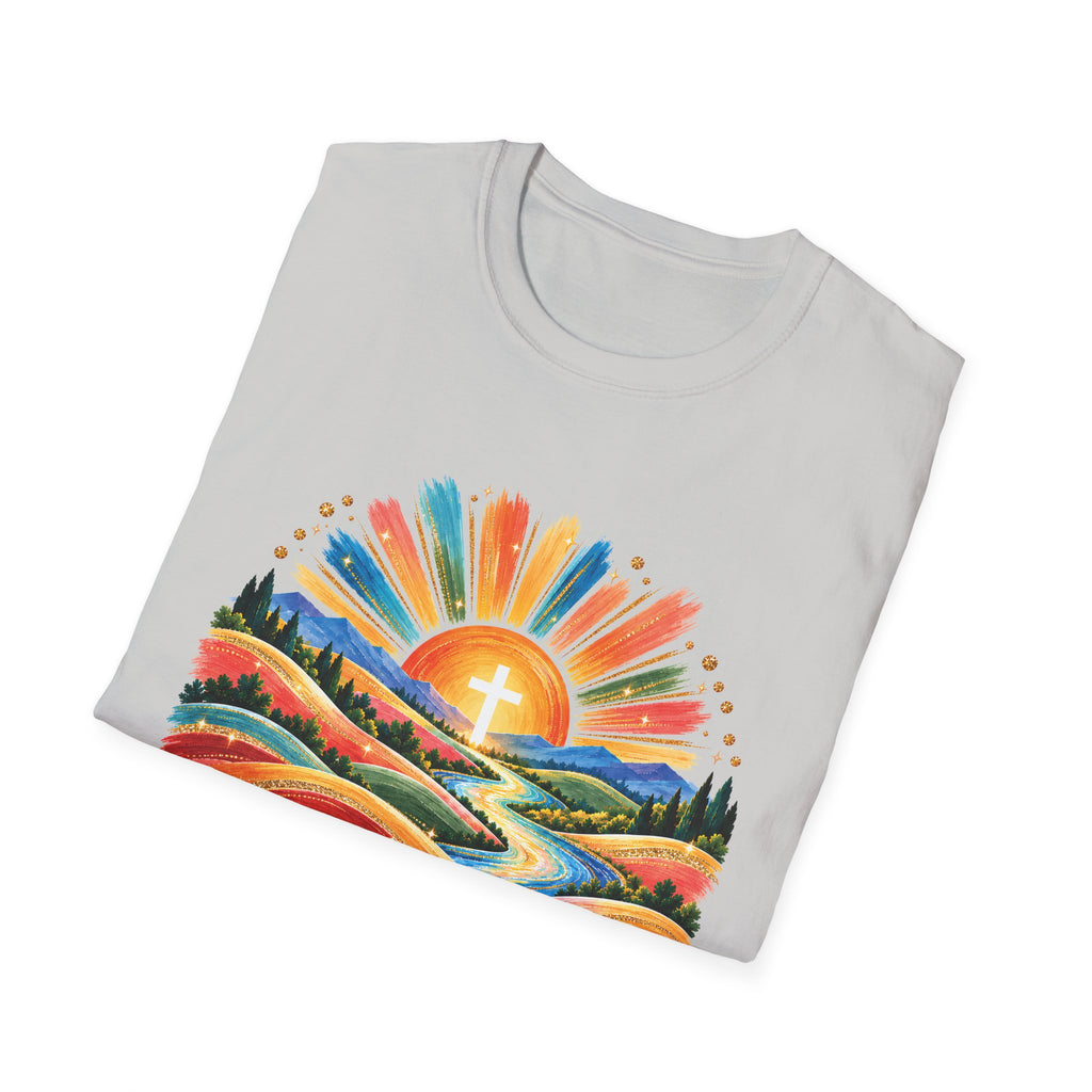 Walking On Sunshine with Lords Glory - with Lori Faith and Hope Christian Sunrise T-Shirt