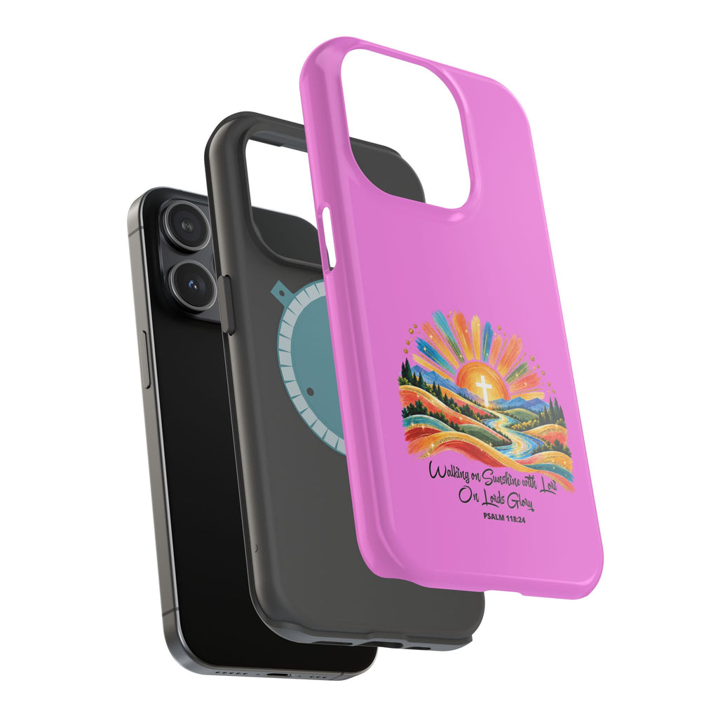 Magnetic Phone Case – “Walking on Sunshine with Lords Glory” Sunrise Design