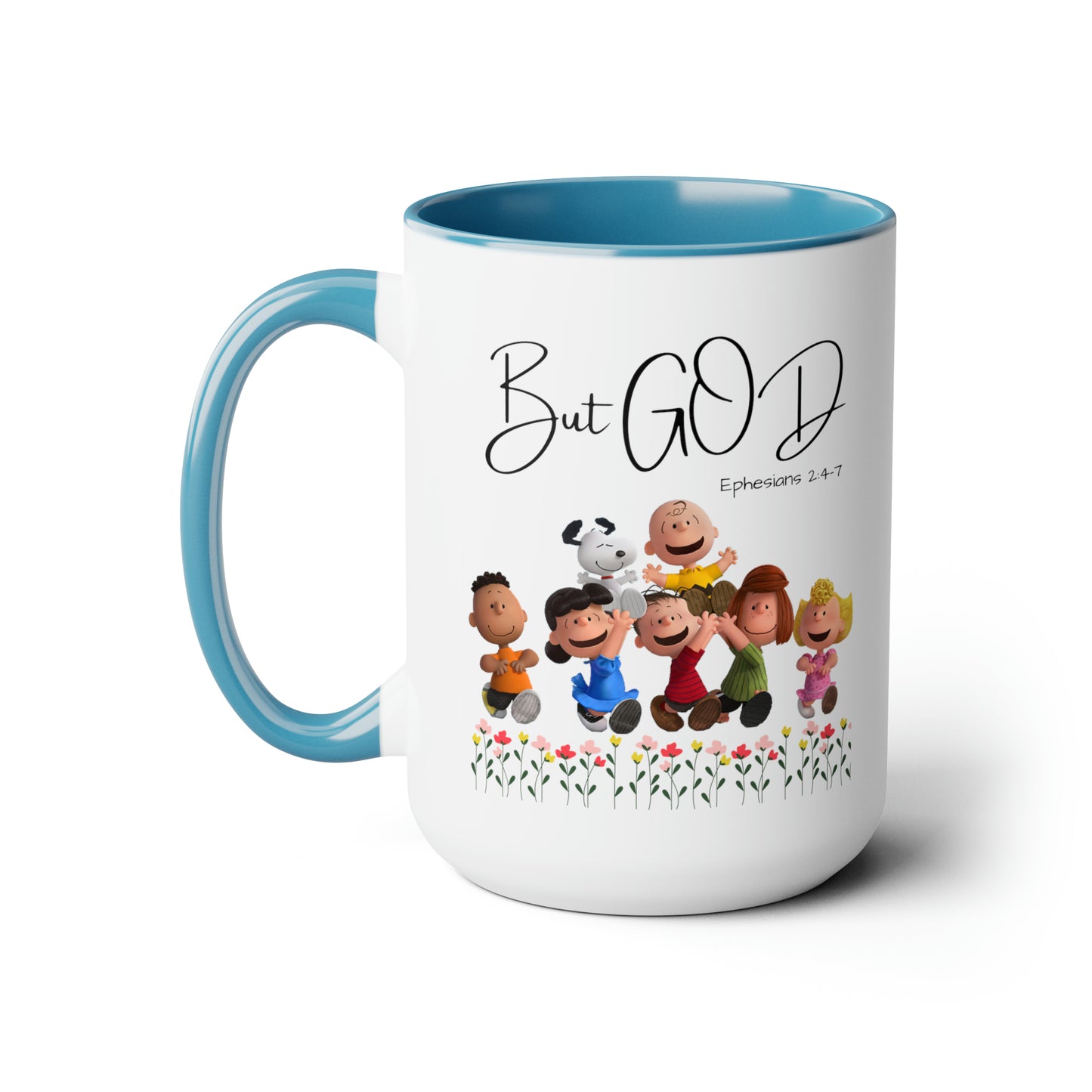 But GOD - Two-Tone Coffee Mugs, 15oz