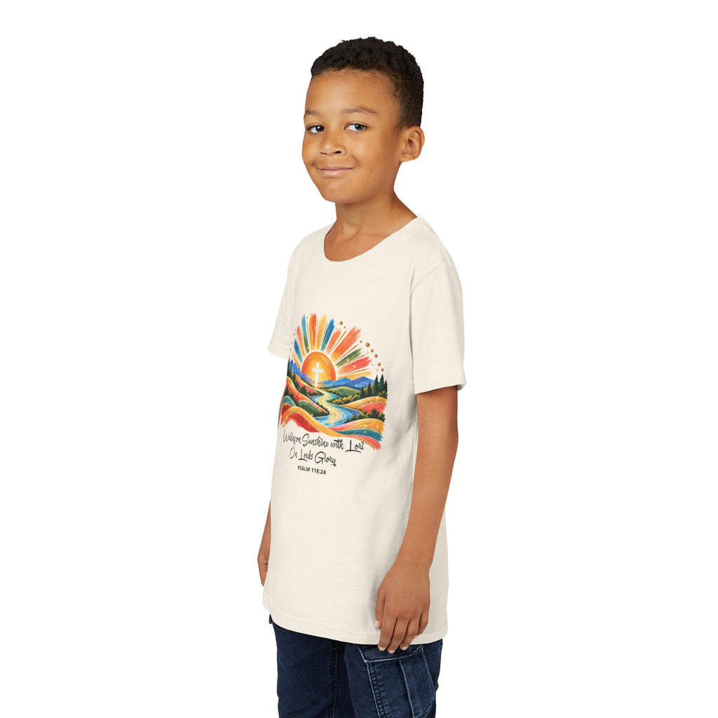 Youth Short Sleeve Tee – Walking On Sunshine with Lords Glory Design