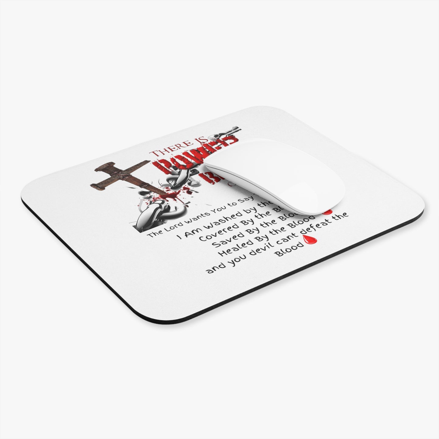 The Power of the Blood of Jesus Mouse Pad (Rectangle)