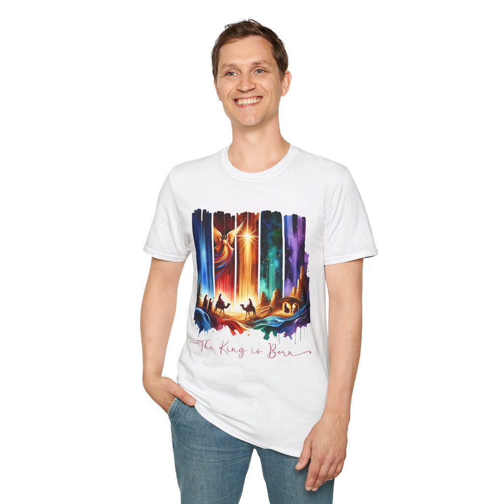 Vibrant Fantasy T-Shirt, Colorful Graphic Tee, Unisex Art Shirt, Great Gift for Fans, Unique Casual Wear, The King is Born Shirt